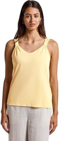 STREET ONE - Top - Lichtgeel - Mouwloos - V-hals - Effen