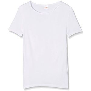 Damart T-shirt voor kinderen, korte mouwen, ronde hals, thermolactyl, interlock-mesh, warmtegraad 3 - wit - 6 ans