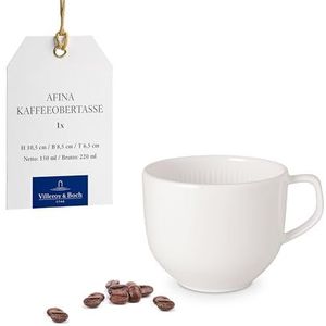 Villeroy & Boch - Afina Koffiekopje van Premium Porselein, Kopje voor Koffie en Thee, Made in Germany, Vaatwasser- en Magnetronbestendig, Stapelbaar, Wit