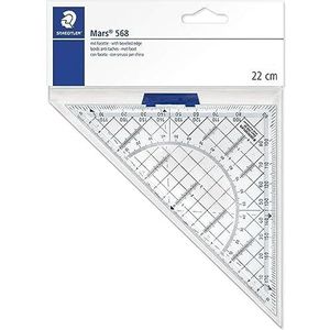 STAEDTLER Mars 568 35 geometrische driehoek, 22cm, plexiglas, glashelder