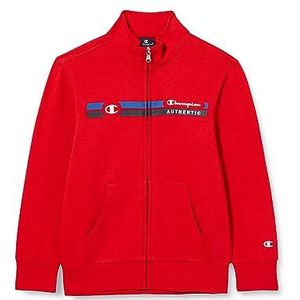 Champion Legacy Graphic Shop B-Ultralight Powerblend Fleece High-Neck Full Zip Sweatshirt Kinderen en Tieners, Donker Rood, 7-8 jaar