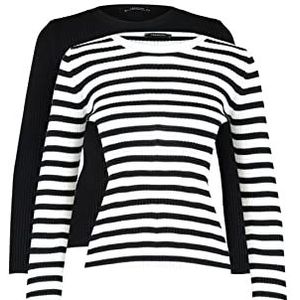 Trendyol Dames Multi-Color Binary Package Knitwear Sweater, Zwart-Multicolor, L