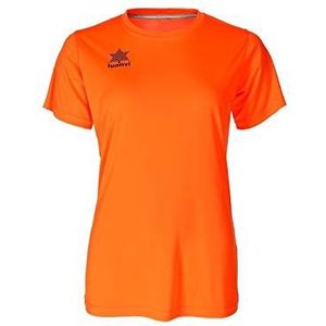 Luanvi Dames Pol | Ademend T-shirt Sportshirt Korte Mouw Kleur Neon Oranje