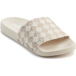 DKNY Zella-Flat Slide sandalen voor dames, Bone., 42.5 EU