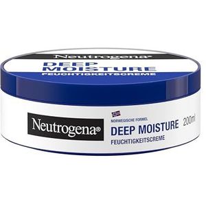 Neutrogena Deep Moisture Lichaamscrème (6 x 200 ml), niet-vette vochtinbrengende crème met 10% glycerine + Pro-Ceramide-technologie voor 72 uur intensieve hydratatie, huidverzorgingscrème voor droge