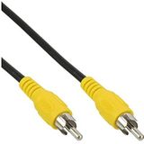 InLine® 89937B RCA-kabel, video, 1x cinchstekker / stekker, stekkerkleur geel, 0,5m
