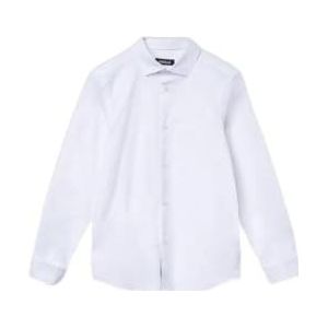 Replay Jongenshemd regular fit lange mouwen, 001, wit, 8 Jaar