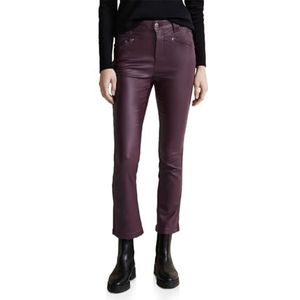 Street One Bootcut damesbroek met coating, paars (deep purple), 42W x 28L