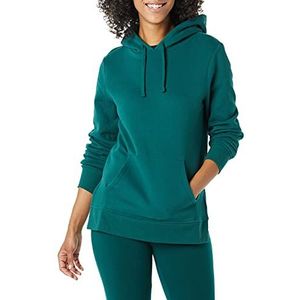 Amazon Essentials Dames Franse badstof tuniek sweatshirt met capuchon, Donker Groen, XL