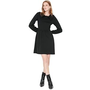 TRENDYOL Mini-shirt voor dames, normale jurk, zwart, L