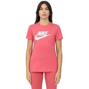 Nike NsTee Essntl Icon Futur T-shirt, Archaeo roze/wit, XS dames