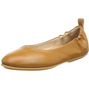 Fitflop Dames Allegro zacht lederen ballet pumps plat, licht bruin, 36 UK, Lichtbruin, 36.5 EU
