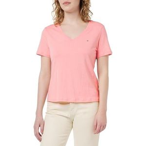 Tommy Jeans Dames Tjw Slim Zacht V-hals T-shirt, Ballet Roze, XS