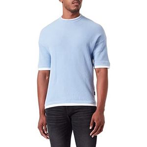 TOM TAILOR Denim Uomini Pullover met structuur 1027173, 11486 - Brunnera Blue, XL
