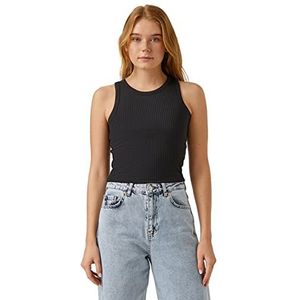 Koton Tanktop voor dames, halternek, tanktop, zwart (999), M