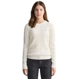 GANT Meisjes Shield Cotton Cable C-Neck Pullover, Eggshell., 134-140