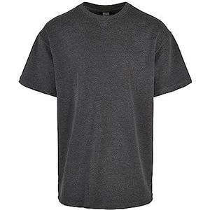 Urban Classics Herringbone Terry Tee T-shirt voor heren, antraciet, M