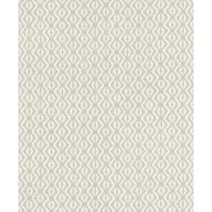 Rasch Behang 410679 - Vliesbehang met mediterraan ikatpatroon in grijs-wit met textiele look - Collectie: Beachhouse