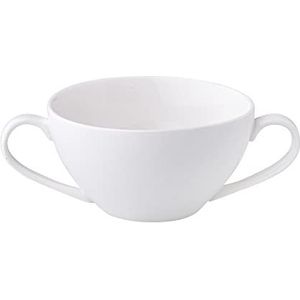 Dajar Ambition Porto soepkom, 350 ml, soepkom, mok met handvat, porselein, soepbeker, vaatwasser, wit, modern, 11 x 11 x 6,2 cm