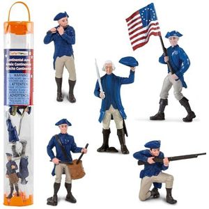 Safari Ltd. Continental Army Designer TOOB - Miniatuur Revolutionaire Oorlogsbeeldjes - Educatief speelgoed Set voor jongens, meisjes en kinderen vanaf 3 jaar