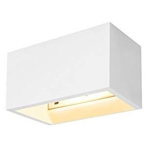 SLV wandopbouwarmatuur PLASTRA QT-DE12 WL/wandverlichting binnen, opbouwarmatuur, wandopbouwarmatuur, plafondspot / R7s 118 mm 20 W wit