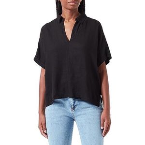 Sidona dames blouseshirt, zwart, XXL