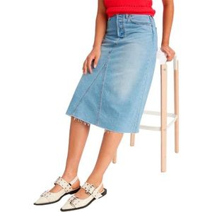 Levi's - HR A LINE DECON SKIRT - A-lijnrok - Secret - Midi-lengte met Rafelige Rand