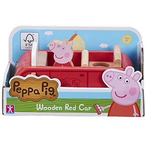 Peppa Pig Speelgoedauto Junior 15,3 X 9,7 Cm Hout Rood 2-delig
