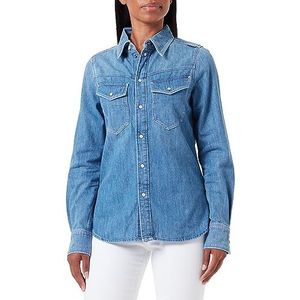 G-STAR Dames Slim Denim Wmn Shirts, Blauw (Faded Cricket Blue D23682-d252-d891), XXS