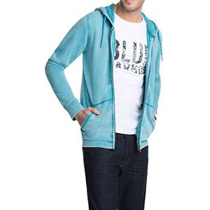 ESPRIT Heren sweatshirt met capuchon, effen, blauw (Dusty Aqua 509), 3XL