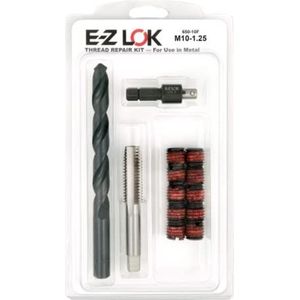 E-Z LOK EZ-650-10F schroefdraadinserts voor metaal, M10-1.25 inbouwset, staal, zwartzoxide