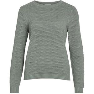 Vila Dames Vidalo O-Neck L/S Knit Top-Noos Gebreide Trui, Chinoisgroen, M