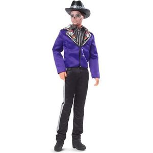 Barbie - ​Día De Muertos 2023 Ken Pop, in blauw jasje en zwarte hoed, Barbie Signature verzamelobject, HJX15