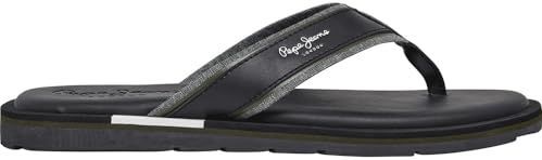 Pepe Jeans - PMS90122 - Teenslippers - Zwart - Plat - Strandkleding