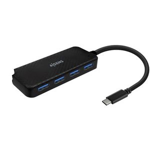 AISENS - A109-0715 - Hub USB 3.1 USB-C, USB-C/M-4XType A/H, zwart, 15cm