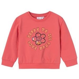 NAME IT Nmfnovisa Nreg Sweat Box Bru sweatshirt voor meisjes, roze of sharon, 110