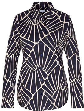 Seidensticker Modieuze damesblouse - hemdblouse - regular fit - gemakkelijk te strijken - hemdblousekraag - lange mouwen - 100% katoen, blauw, 40