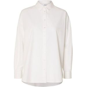 SELECTED FEMME Dames Slfdina-Sanni Ls Shirt Noos blouse met lange mouwen, wit (bright white), 38