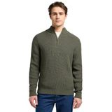 Lee Heren Clean Half Zip Knit Sweater, olijfgrijs, L