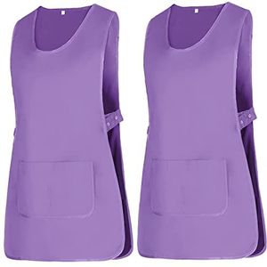 MISEMIYA - Pakket 2 eenheden - reinigingsschort werkeenheid klinische medische reiniging diergeneeskundige sanitaire gastvriendschap, paars, M
