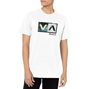 RVCA Heren T-Shirt, Balans Box/Wit, L