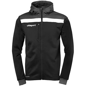 Uhlsport Offense 23 Multi Hood jas met capuchon voor heren, zwart/antraciet/wit, L