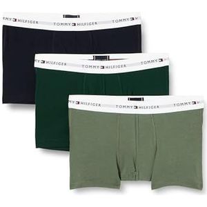 Tommy Hilfiger Katoenen boxershorts voor heren, verpakking van 3 stuks, Veelkleurig (Hunter/Stonewash Gr/Des Sky), XXL