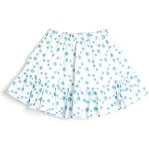 Koton Meisjes Mini Cutwork Bloem Geborduurd Lined Katoenen Rok, wit (000), 9-10 Jaar