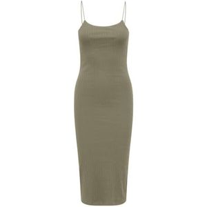 ONLY Dames Onlsille S/L Midi Dress JRS midi-jurk, groen, XS