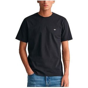 GANT Reg Shield Ss T-shirt voor heren, zwart, XS