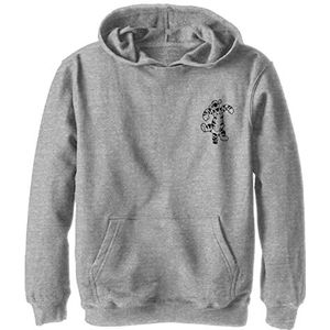 Disney Winnie The Pooh Vintage Line Tigger Boy's Hooded Pullover Fleece, Athletic Heather, Small, Athletic Heather, S