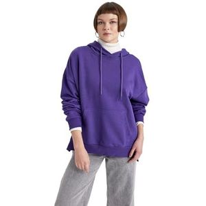 DeFacto Damestrui - modieuze hoodie sweatshirt en capuchon voor dames - keuze aan hoodies, lila, M