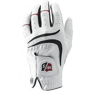 Wilson Staff golfhandschoenen voor heren, Grip Plus, diverse materialen, maat: M, linkshandig, wit, WGJA00680M