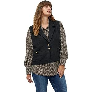 Peppercorn Dames Georgette Vest Curve UK | Herfstjas Maat 20, 9000 Zwart, 9000 Zwart